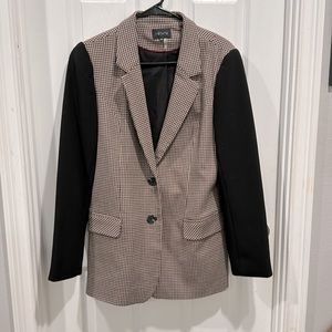 1.State Gingham Blazer